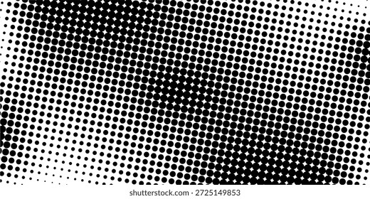 Fondo con textura monocromática punteada. Patrón de lunares patrón de Vectores de Plantilla