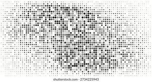 Fondo con textura monocromática punteada. Plantilla de patrón de lunares. ilustración de Vector eps 10