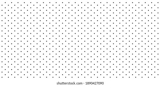 Background with monochrome dotted vector texture. Polka dot pattern template