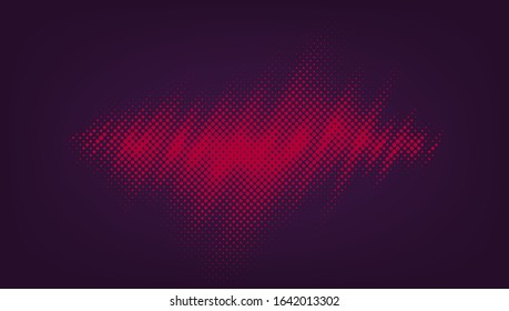 Background With Monochrome Halftone Printing Raster Splash. EPS10 Vector