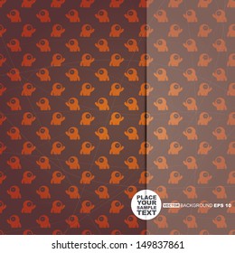 Background with monsters and place for text. Seamless pattern. vector
