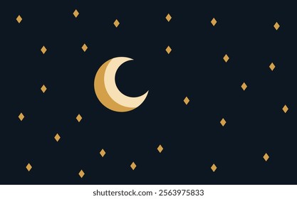 Background moon and star unique design