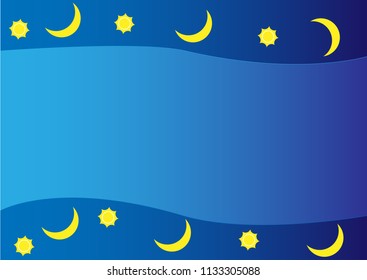 Background Moon and stars