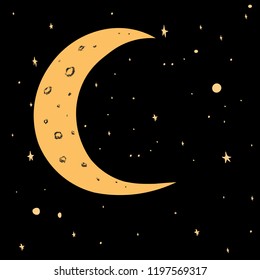 Background. moon and stars