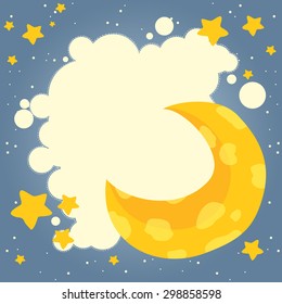 background with a moon and stars