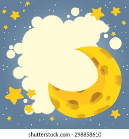 background with a moon and stars