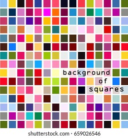 Background mosaic of colored squares. Vector
