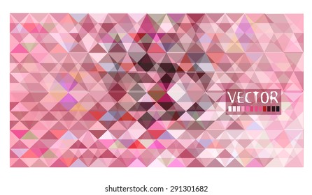 background mosaic pink triangles. Vector