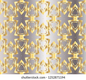 background mosaic. seamless pattern with golden elements