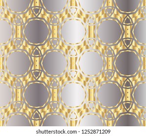 background mosaic. seamless pattern with golden elements
