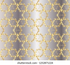 background mosaic. seamless pattern with golden elements