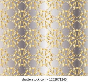 background mosaic. seamless pattern with golden elements