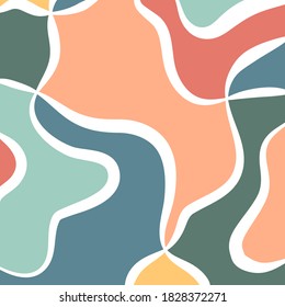 Background of the mosaic. Various calm colors separated by white lines.