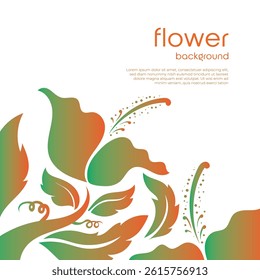 background motif flowers and leaves vector