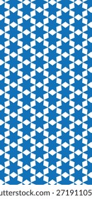Patrón de motivo de fondo hexagrama y hexágono. Estrella de David