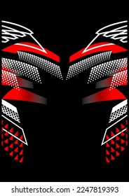 background motif soccer jersey design for sublimation vector