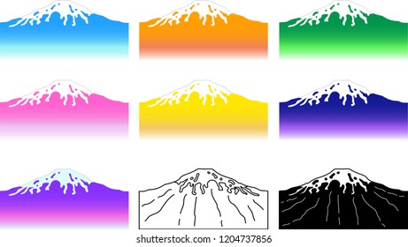 Background of Mount Fuji set