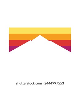 Hintergrund Berg Sonnenuntergang Illustration bunt