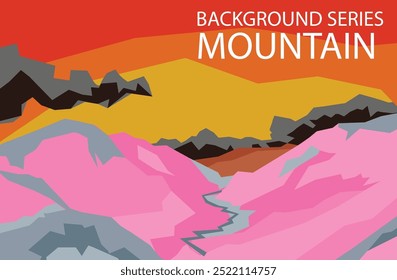 background mountains view abstract in invert