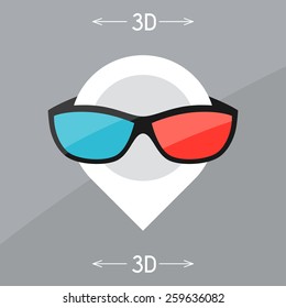 Background of movie elements and cinema icons.