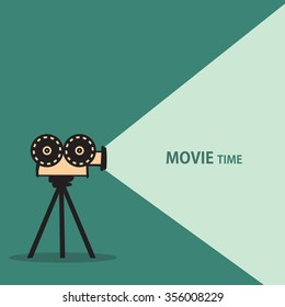 Background with movie projector