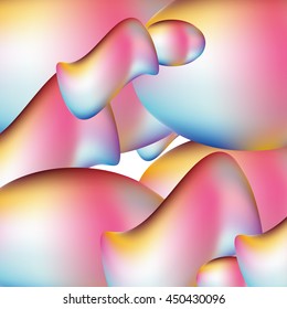 background with multi colored iridescent bubbles