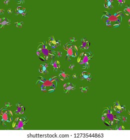 Background multicolor crab seamless simple pattern.