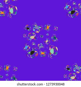 Background multicolor crab seamless simple pattern.