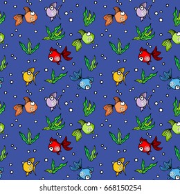 Background of multicolor fishes
