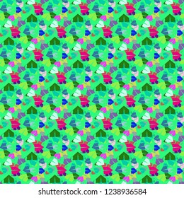Background multicolor geometric equipment tent seamless pattern.