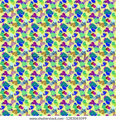 Background multicolor geometric equipment tent seamless pattern.