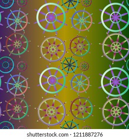 Background multicolor geometric steering wheel pattern summer.