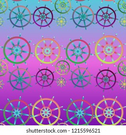 Background multicolor geometric steering wheel pattern summer.