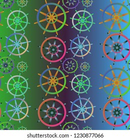 Background multicolor geometric steering wheel pattern summer.