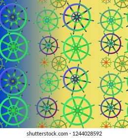 Background multicolor geometric steering wheel pattern summer.