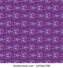 Background multicolor lobster seamless simple pattern.