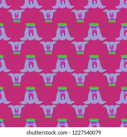 Background multicolor pattern seamless walrus seaman childish.