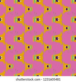 Background multicolor pattern seamless walrus sailor childish.