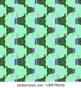 Background multicolor pattern seamless walrus sailor childish.