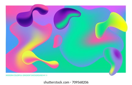 Background multicolored abstract vector holographic 3D background with figures and objects for web, packaging, poster, billboard, advertisement, cover, brochure, collage, wallpaper, presentation.