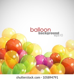 background with multicolored balloons