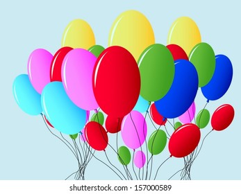 background multicolored balloons 
