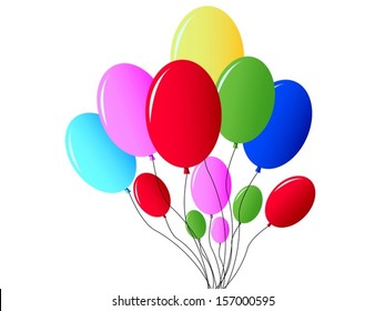background multicolored balloons 