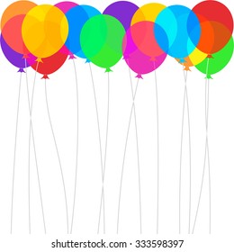 background with multicolored balloons