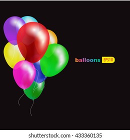 background with multicolored balloons