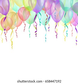 background with multicolored balloons