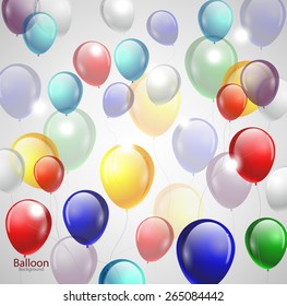 background with multicolored balloons for you design