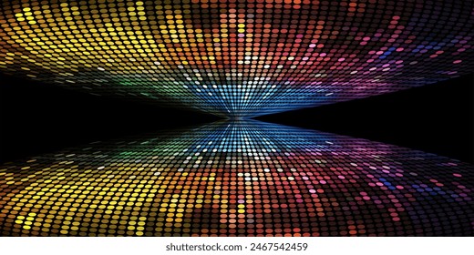 Background with multicolored bokeh defocused lights