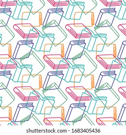 
background from multi-colored contour books