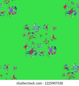 Background multicolored crab seamless simple pattern.